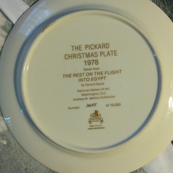 Pickard 1978 Christmas Plate “The Rest on the Flig - Picture 4 of 4